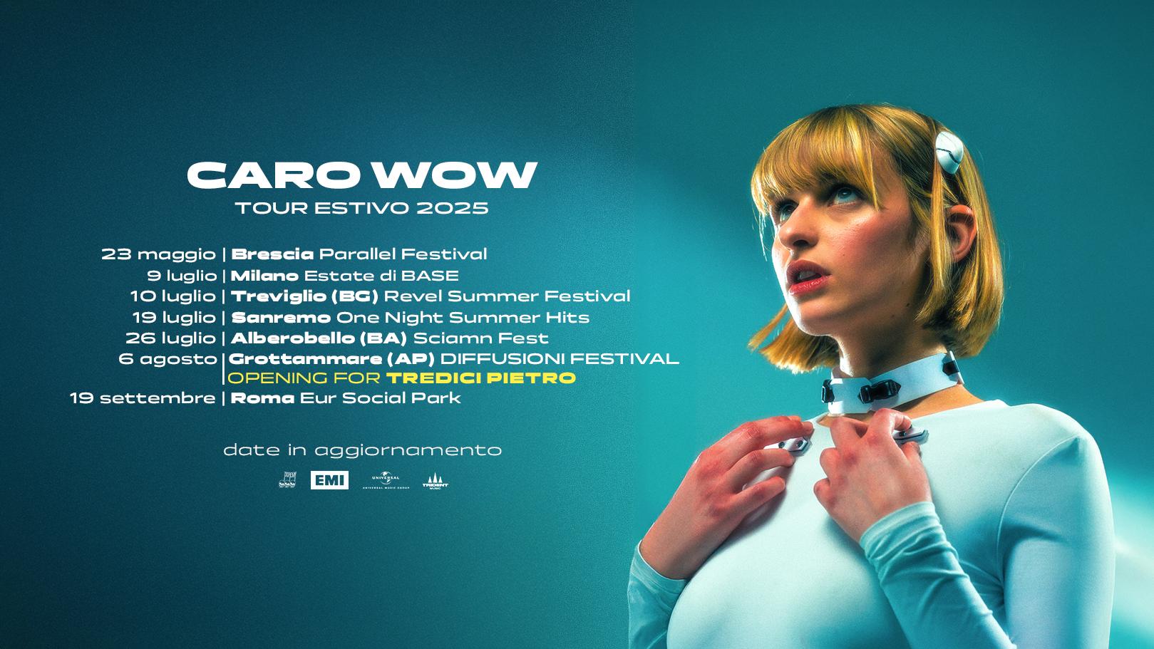Caro Wow Tour Estivo 2025