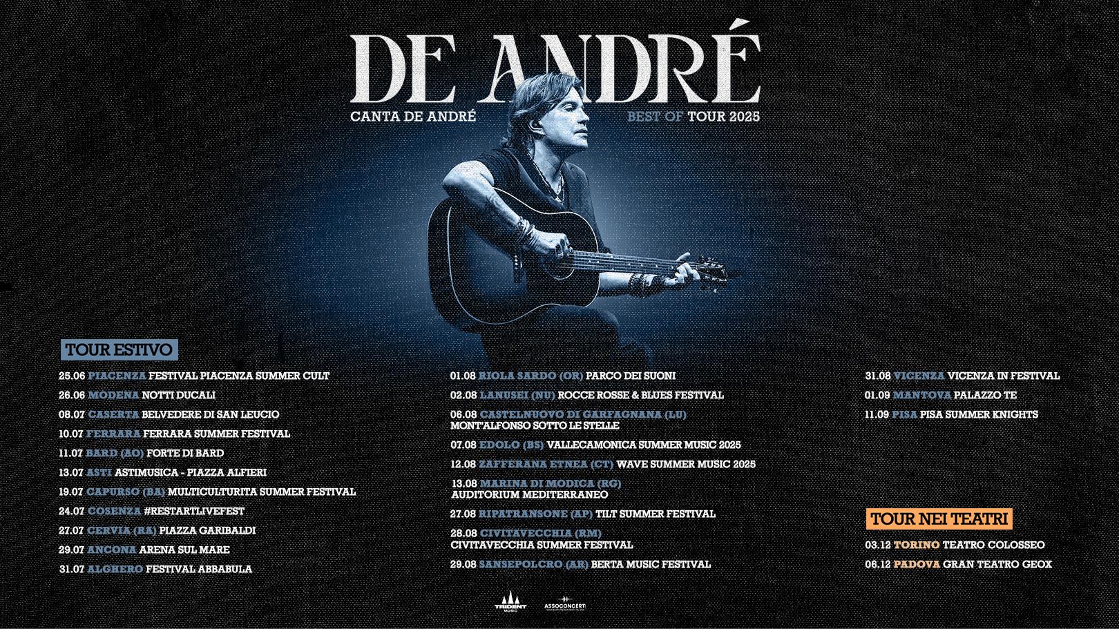 De André canta De André Best of tour 2025