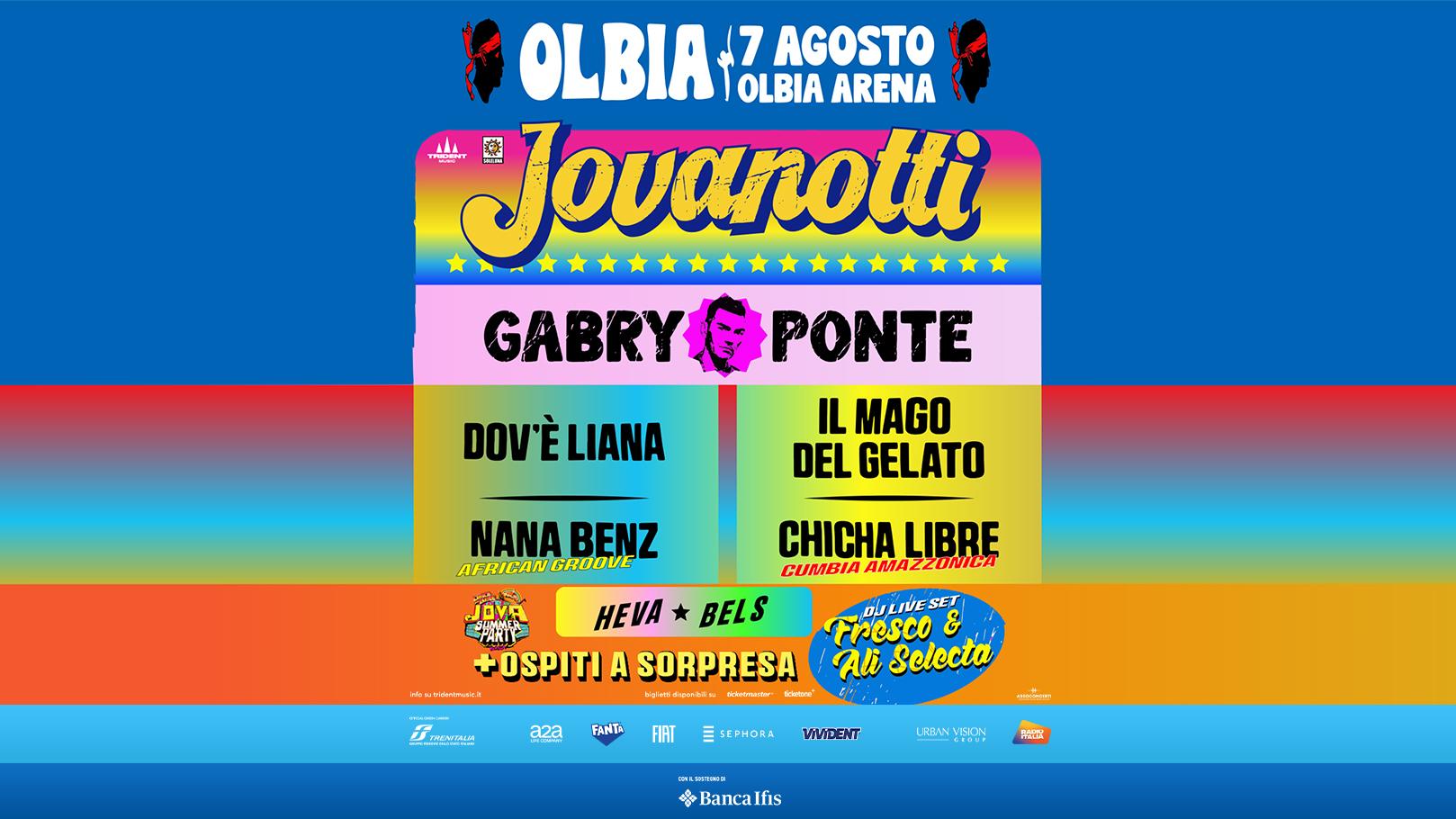 Jovanotti - 7 agosto 2026 OLBIA @Arena Sound Park