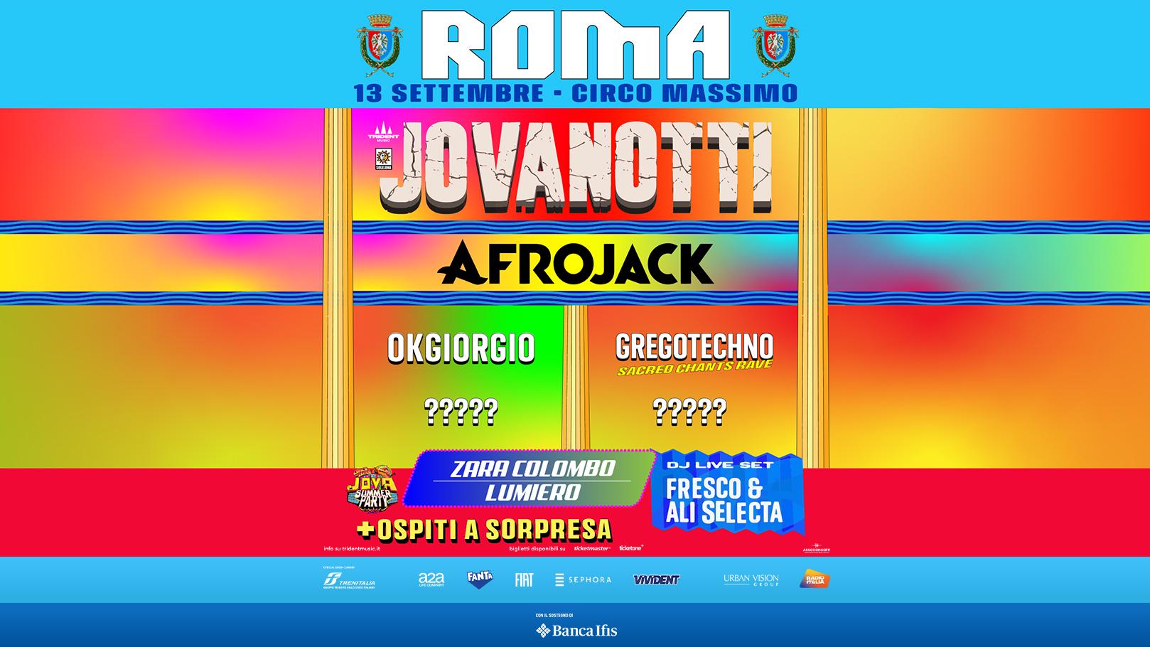 Jovanotti - 13 settembre 2026 ROMA @ CIRCO MASSIMO