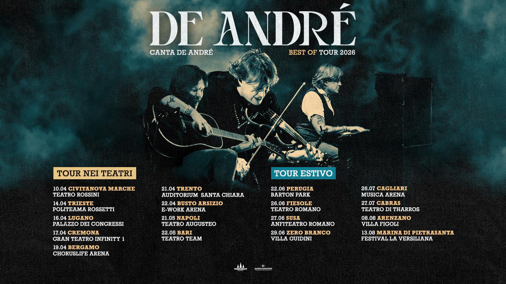 De André canta De André Best of Tour 2026